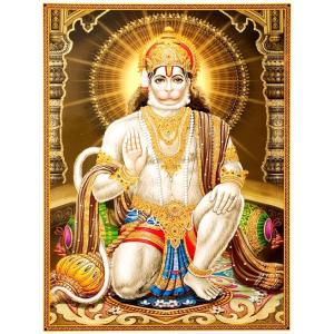 インドの神様 ハヌマーン神 お守りカード×1枚[007] India God【Hanuman】Small Card (Charm) 【猿の神】【風の神】【戦いの神】