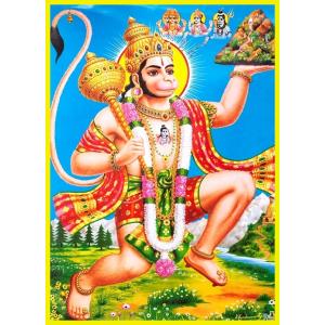 インドの神様 ハヌマーン神 お守りカード×1枚[012] India God【Hanuman】Small Card (Charm) 【猿の神】【風の神】【戦いの神】