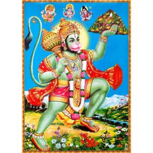 インドの神様 ハヌマーン神 お守りカード×1枚[013] India God【Hanuman】Small Card (Charm) 【猿の神】【風の神】【戦いの神】