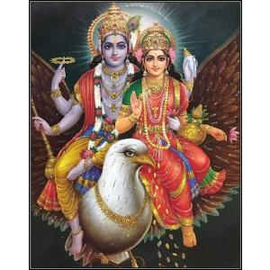 インドの神様 クリシュナ＆ラーダのお守りカード[005]　India God【Krishna＆Radha】Small Card (Charm)