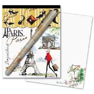 リゾムデザイン社製 メモブック＆ペン パリス　Lissom Design　MemoBook＆Pen　Paris｜prana-kh