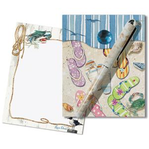 リゾムデザイン社製 メモブック＆ペン ベイサイド　Lissom Design　MemoBook＆Pen　Bayside｜prana-kh