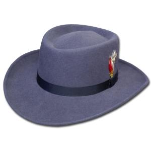 New York Hat ニューヨークハット 帽子 フェルトハット 5314 LITE FELT GAMBLER Grey Lite Felt Gambler メンズ レディース｜prast