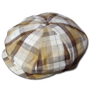 New York Hat（ニューヨークハット） キャスケット #6132 LINEN BOXER, Brown｜prast