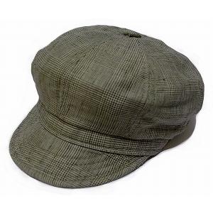 New York Hat（ニューヨークハット） キャスケット #6220 PLAID LINEN SPITFIRE, Khaki｜prast
