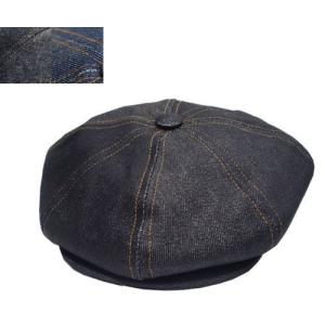 NEW YORK HAT ニューヨークハット 6103 DENIM STITCH NEWSBOY デニム ステッチ ニュースボーイ ブラック ブルー メンズ レディース｜prast