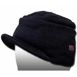 Borsalino　ボルサリーノ　ニットキャップ　B9940　バイザーニット　オスロ　ブラック