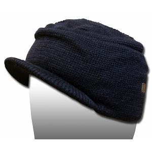Borsalino　ボルサリーノ　ニットキャップ　B9940　バイザーニット　オスロ　ネイビー