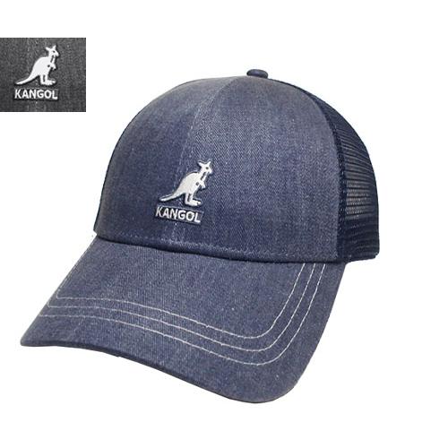 KANGOL カンゴール DISTRESSED COTTON MESH BB NAVY BLACK ...