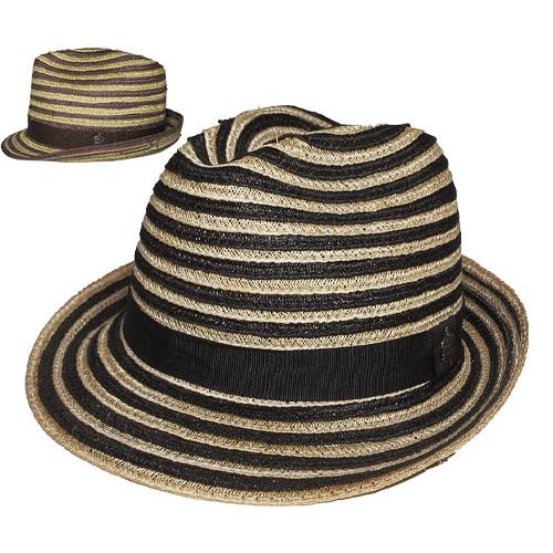 CHRISTYS' CROWN クリスティーズ・クラウン ストローハット ボーダー SHARLA B...