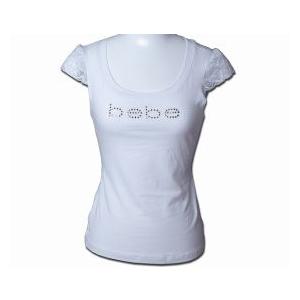 bebe (ビビ) レーススリーブ Tシャツ -XS- (ホワイト)