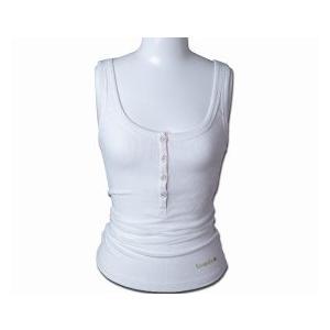 bebe 　ビビ　 フロントボタン ヘンリーネック タンクトップ 　ホワイト　