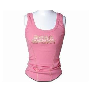 bebe sports (ビビスポーツ) ホイルロゴ タンクトップ -S- (ピンク)