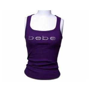 bebe (ビビ) スワロフスキー ラインストーン レーサーバック タンクトップ(SHORT）-XS...