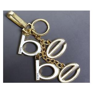bebe (ビビ) エナメル キーチェーン (ホワイト×ゴールド)