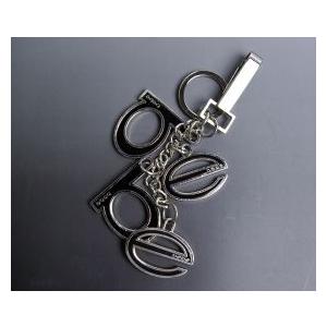 bebe (ビビ) エナメル キーチェーン (ブラック×シルバー)