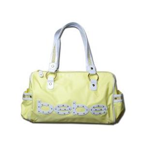 bebe (ビビ) スワロフスキー ラインストーン ドラムバッグ (イエロー)