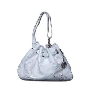 bebe (ビビ) レザー パッチワーク ショルダーバッグ (ホワイト)