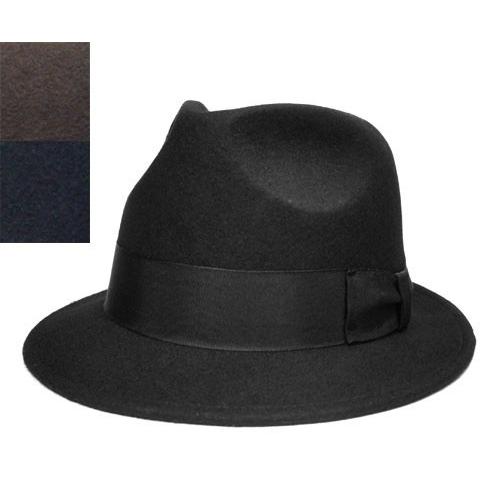 帽子 Felt Hat MannishHat マニッシュハット Black Grey Navy メン...