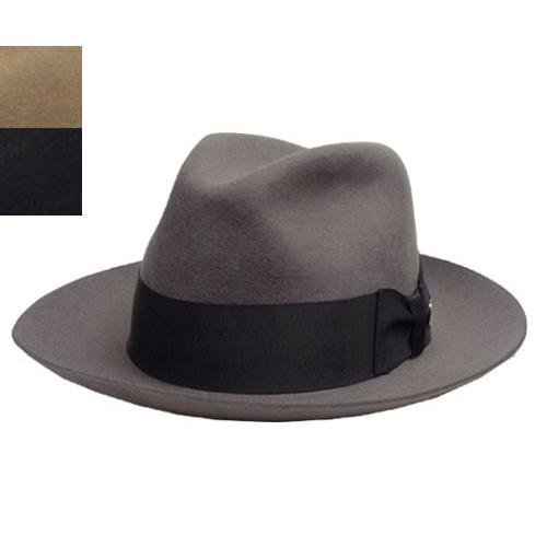 帽子 ステットソン STETSON ST126 TEMPLE WOOL マニッシュハット チャコール...