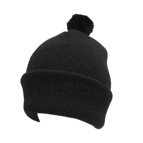 Racal ラカル 1306 Ponpon knit cap ポンポン付きニットキャップ BLACK...