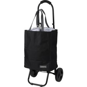 レップ Cocoro ココロ ショッピングカート トート カートセット ブラック 22L 荷物フック付き 折り畳み式 保