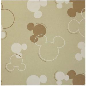 大島屋 吸着マット ミッキーモノ45BE 4548598345883 4枚入り 45×45 ディズニー 洗濯可 厚さ2mm スウェード調 ベージュ