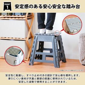 パークレーン 折りたたみ踏み台 45cm ダー...の詳細画像2