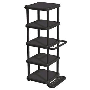 天馬(Tenma) シューズラック ブラック 5段 幅36×奥行31×高さ85cm
