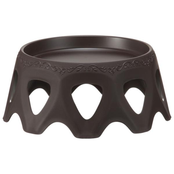 アップルウェアー 受皿付きスタンド 24型LOW ダークブラウン 4905980200685 鉢スタ...