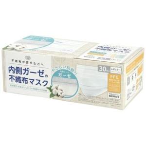 （株）富士 内側ガーゼの不織布マスクＲ３０枚  WH レギュラーサイズ 風邪対策 花粉対策 感染症対策 ムレにくい