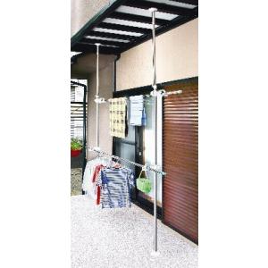 平安伸銅工業 ワンタッチベランダ物干し受け MC-80 4977612411509 高さ210〜280cm 室外物干し 室外 物干し 物干し棒 物干し【返品不可】