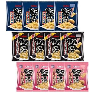 カルビー 堅あげポテト 関西だししょうゆ 63g×4袋 ブラックペッパー 65g×4袋 うすしお味 65g×4袋 カリカリ 食べ比べセット｜pratique