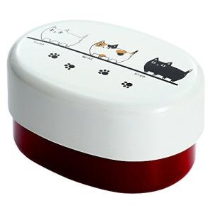 セラミック藍 猫3兄弟 漆器弁当箱 行進 サイズ：約W10.4 D14.6 H8 13015