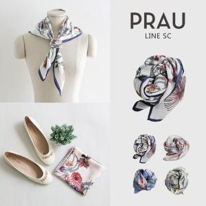 スカーフ 大判 リボン ストール 柄 正方形 ツイリー 風 花柄 バンダナ フラワー モチーフ バック メール便可