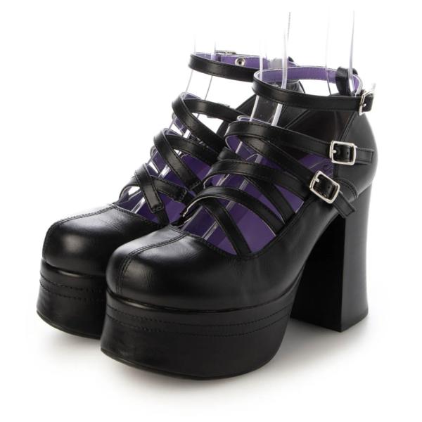 ヨースケ YOSUKE 正規取り扱い店 厚底パンプス 太ヒール アンクルストラップ ロリータ かわい...