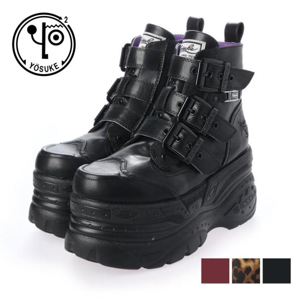 ヨースケ YOSUKE 正規取り扱い店 厚底スニーカー ハイカット 歩きやすい 9cm 厚底フラット...