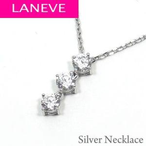 ランイヴ シルバー925 ネックレス キュービックジルコニア LANEVE N029 ギフトBOX付 レディース 82534｜pre-ma