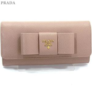 PRADA プラダ 財布 二つ折り長財布 リボン 1MH13...