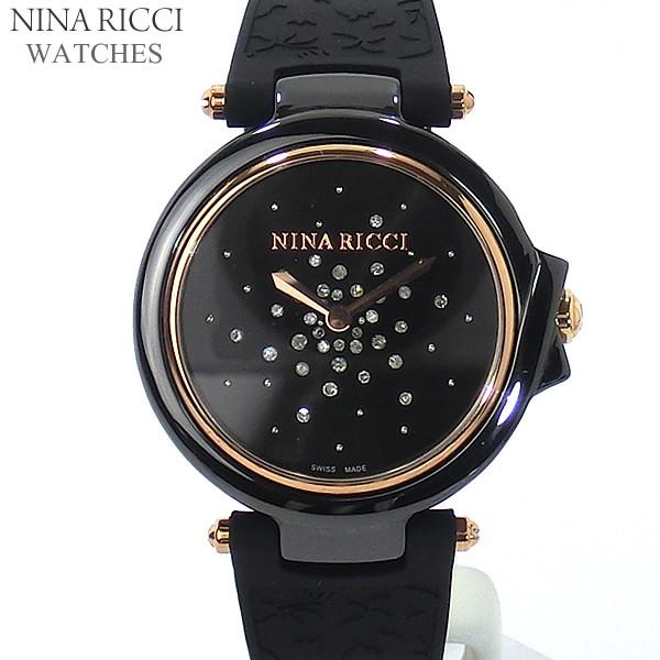 ニナリッチ NINA RICCI  腕時計 レディース N068004 ブラック/ローズゴールド セ...