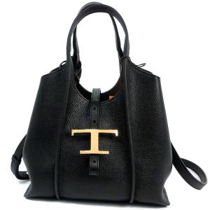 トッズ TOD'S T タイムレス レザー ショルダーバッグ ミニ 2way ハンドバッグ XBWTSBA9100 Q8EB999 ブラック｜pre-ma