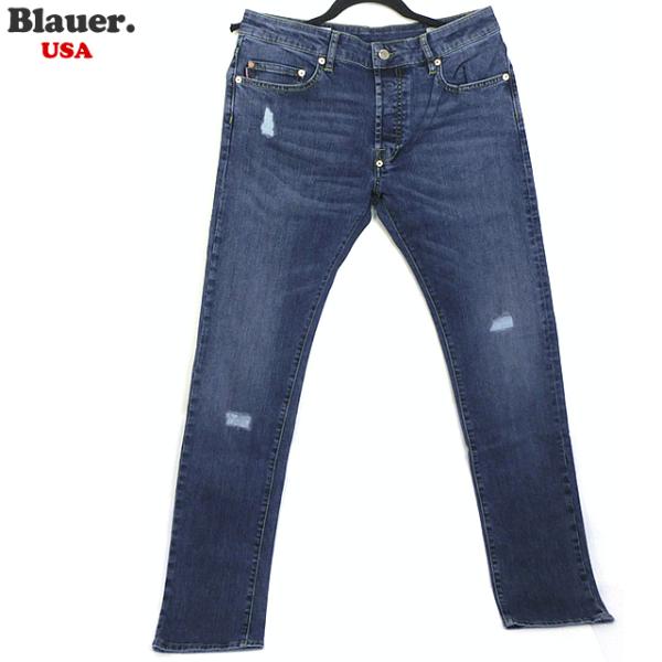 Blauer USA ブラウアー メンズ デニム ジーンズ ダメージ スリム 春夏 19SBLUP0...