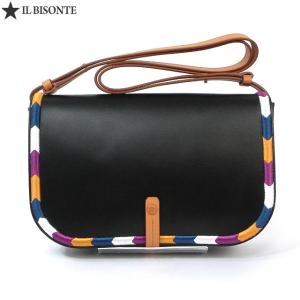 イルビゾンテ IL BISONTE ショルダーバッグ クロスボディ PICCARDA FIFTY ON BCR249 P NERO-NATURALE BK265  レディース｜pre-ma