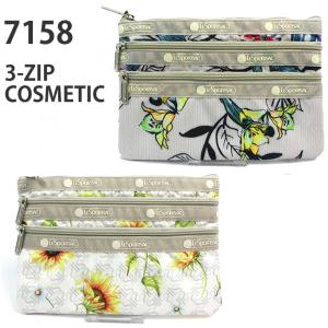 レスポートサック コスメポーチ 3-ZIP 7158  LeSportsac 3-ZIP COSMETIC POUCH｜pre-ma