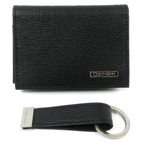 Calvin Klein（カルバン・クライン） カードケース ロゴ型押し 二