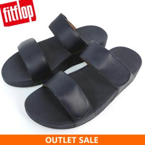 【アウトレット】フィットフロップ  サンダル レディース サイズ（US7/24cm）fit flop FITFLOP LULU ADJUSTABLE LEATHER SLIDE  FV6-399 NAVY｜pre-ma