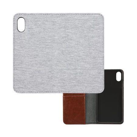 iPhoneXR ファブリックフリップカバー IP18M-06SW / スウェット