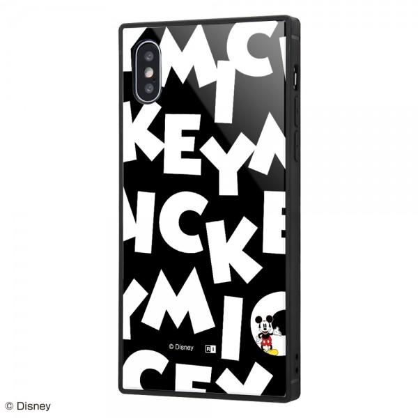 ディズニーiPhone XS/X対応耐衝撃ガラスケース KAKU / ミッキーマウス/I AM
