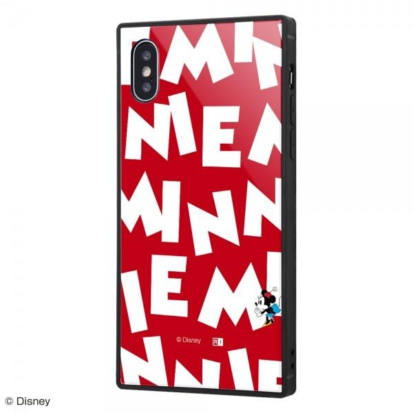 ディズニーiPhone XS/X対応耐衝撃ガラスケース KAKU / ミニーマウス/I AM