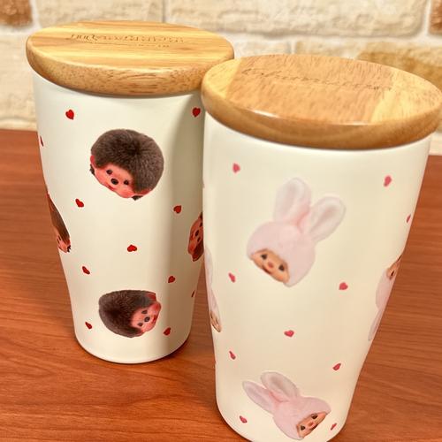 送料無料 モンチッチ 木蓋付きステンレスタンブラー MOC-036-7 /ペア柄 チムたん